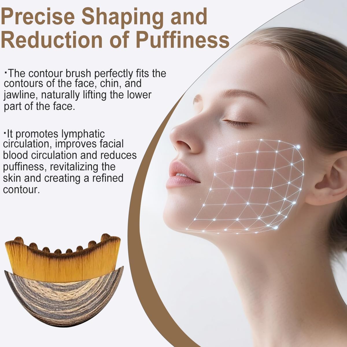 Brosse de drainage lymphatique visage