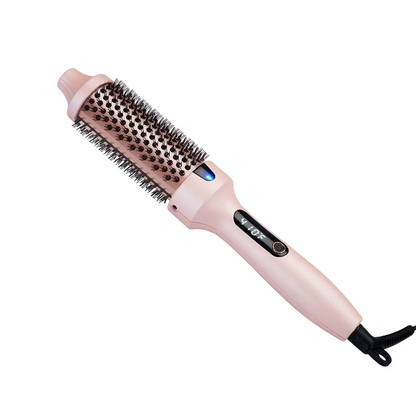 2025+Thermal Brush Curling Brush, Negative Ionic Heated Thermal Round Brush for Blowout Look, Curling & Straightener EU Plug